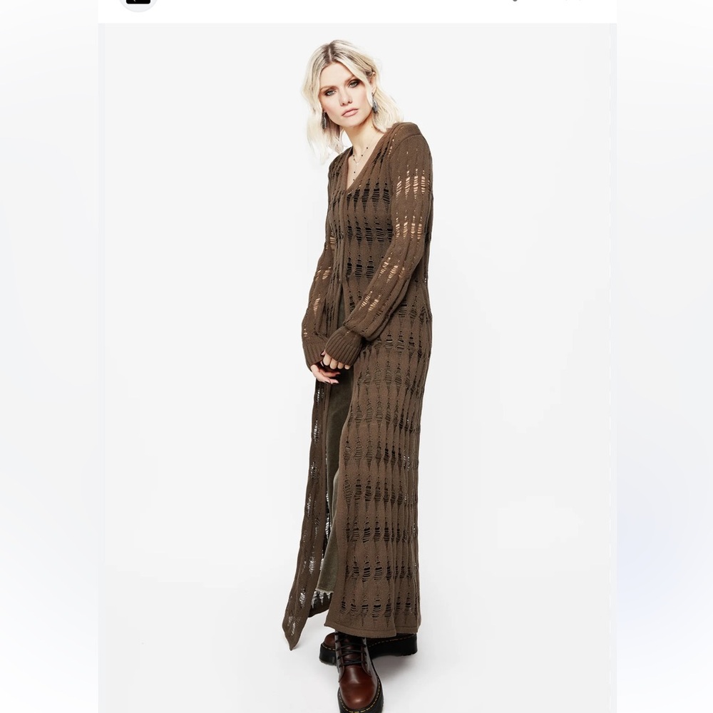 Disturbia Olive Knit Cardigan